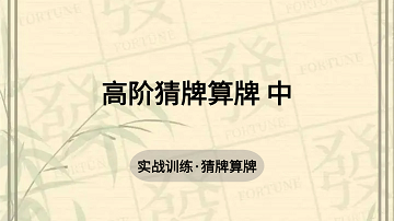 5. 高阶猜牌算牌 中